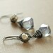 Sterling Silver Earrings Blue Quartz Pyrite, Gemstone Dangle Earrings, aubepine