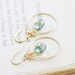 Teal Quartz Chandelier Earrings 14k Gold Fill, Aqua Green Gemstone Earrings, Bohemian Jewelry, aubepine
