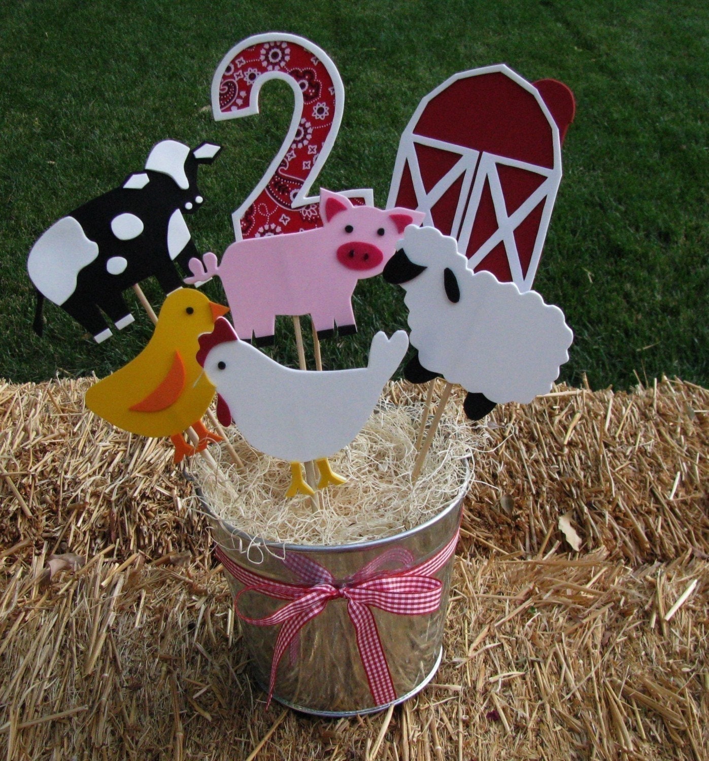RESERVED FOR corrineduarte - Farm/Barnyard Theme Party Centerpiece