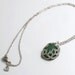 Lace Covered Aventurine Stone Sterling Silver Necklace