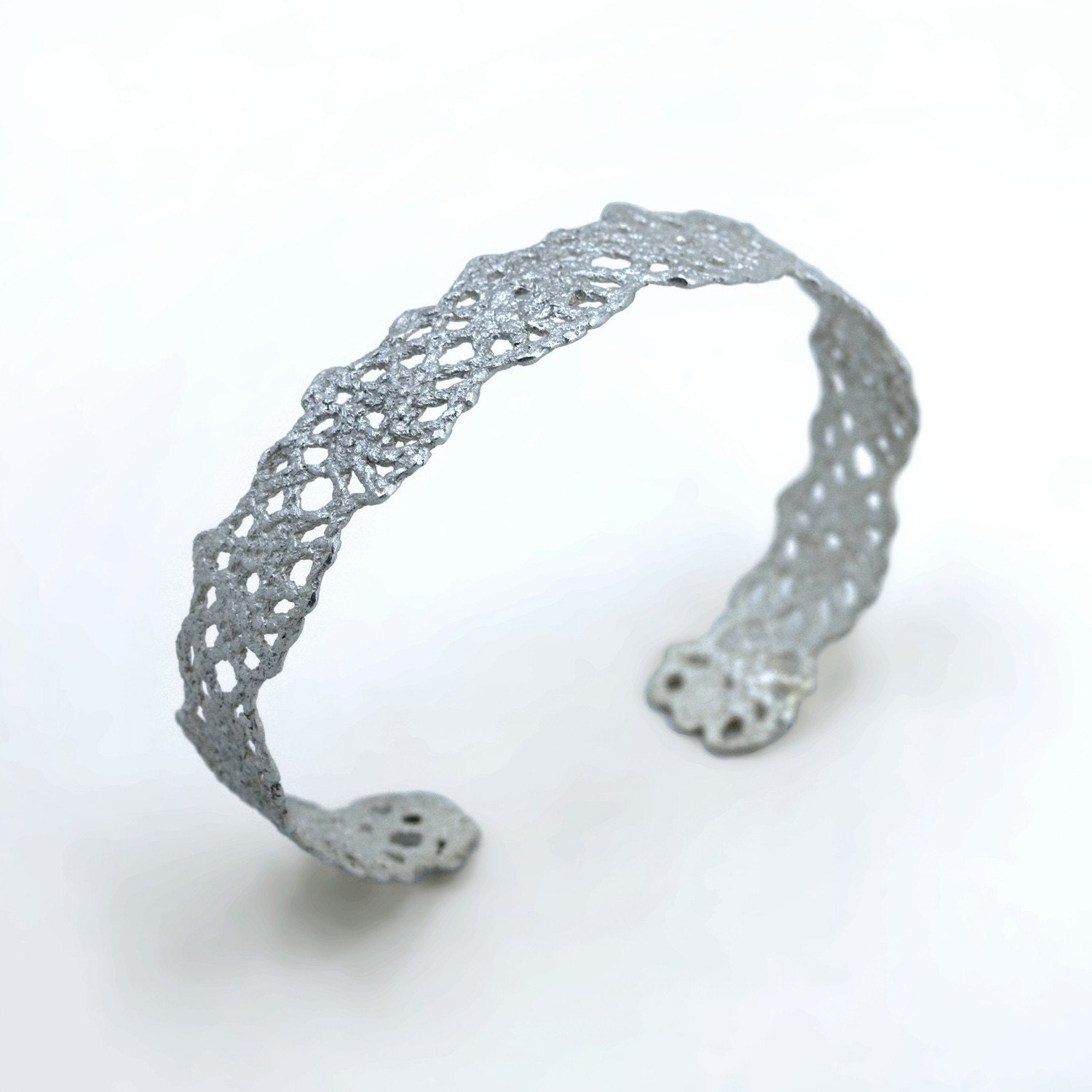 Vintage Petite Lace Cuff Bracelet - Sterling Silver