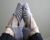 Free Shipping Silver Grey Slippers Mothers Day Gift Under 35