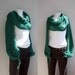 LAST One FREE Shipping  Green Bolero Scarf Shawl Neckwarmer ready to ship Valentines Day Gift Under 100 Handmade Gift For Women Girl Friend