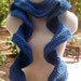 Cascade of Ruffles Scarf in Sapphire