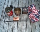 Vintage Industrial Metal Wire Basket Storage Organize Kitchen Supplies