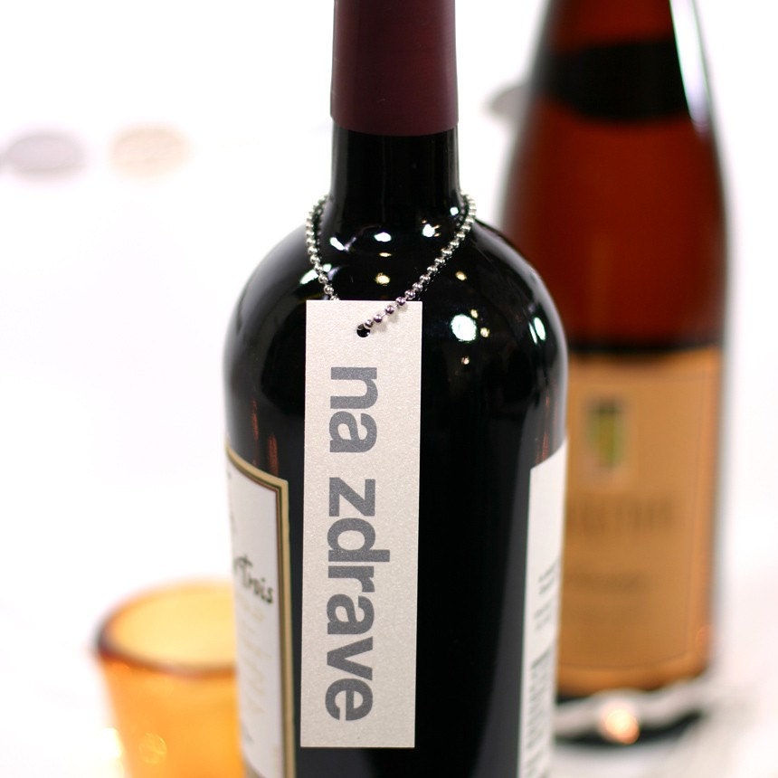 na zdrave. wine tags