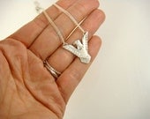 Eagle Silver Necklace - Aztec Tribal, Amulet Talisman, Designer Jewelry, Fall Fashion Trends, Exotic Necklace, Statement Necklace