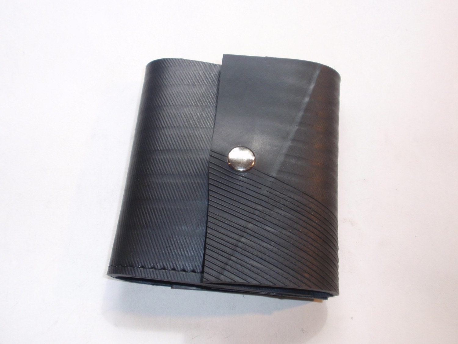 Handmade Recycled Rubber Trifold Wallet with Change Purse
