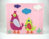Art for Children, Girl wall hanging, Nursery decor