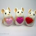Tiny Valentine Love Mouse Ornament Sculpture Cake Topper Sold Individually