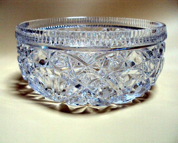 Vintage Crystal EAPG Bowl for Serving or Fruit  cr.  1920s   I take CREDIT CARDS