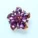 Vintage Rhinestone Brooch, Exquisite Deep Pink Floral Design, cr. 1950, Estate Collection    I take CREDIT CARDS