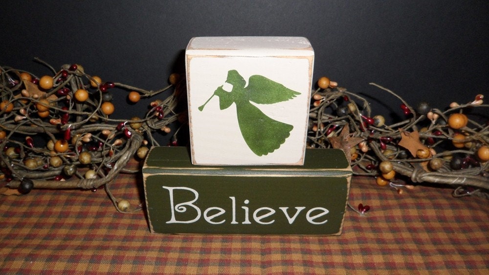 Believe primitive wood blocks