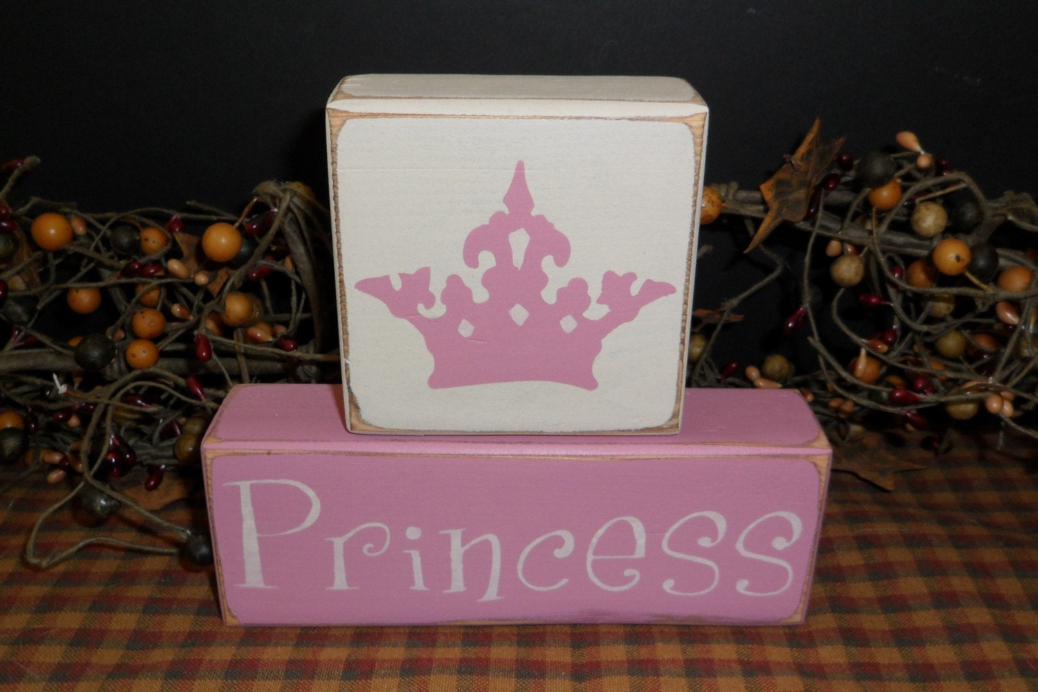 Princess primitive wood blocks