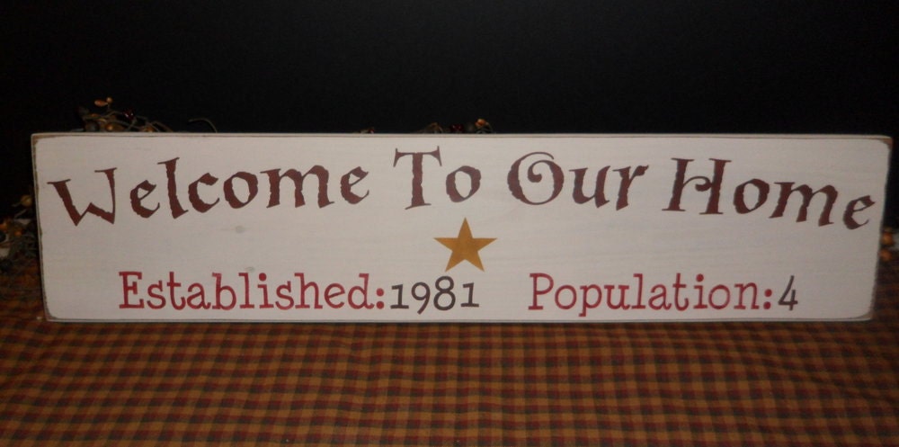 Welcome To Our Home Custom Wood Sign