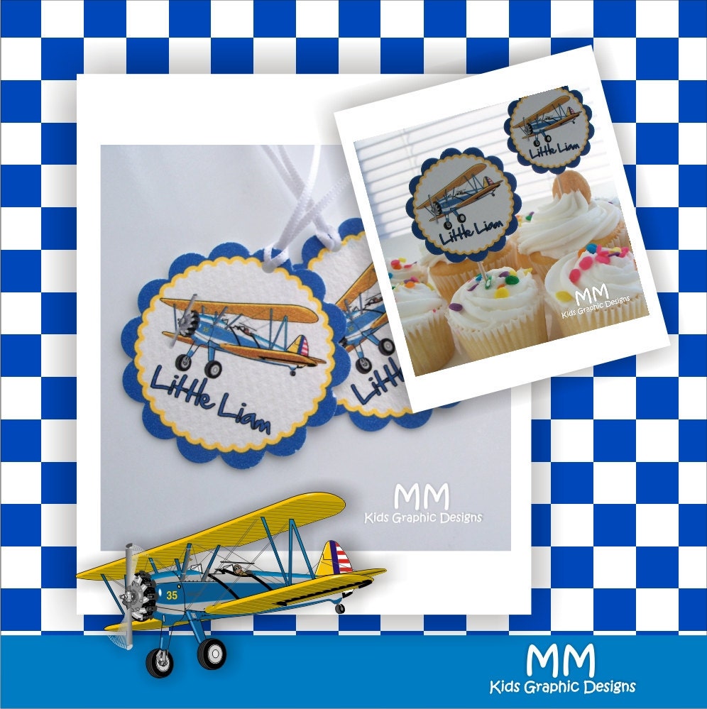 Airplane Theme - Birthday Custom Package - Set of 20 Il_570xn
