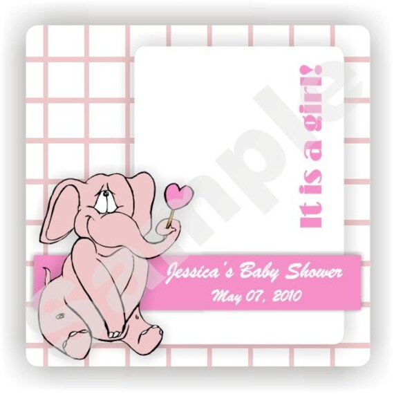 Baby Shower Stickers - Set of 40 - It is a Girl - 2x2inch Il_570xn