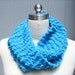 Knitted cowl - Sky Blue - Ready to Ship - OOAK