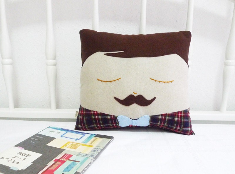 Moustache Man Cushion - Moustache George