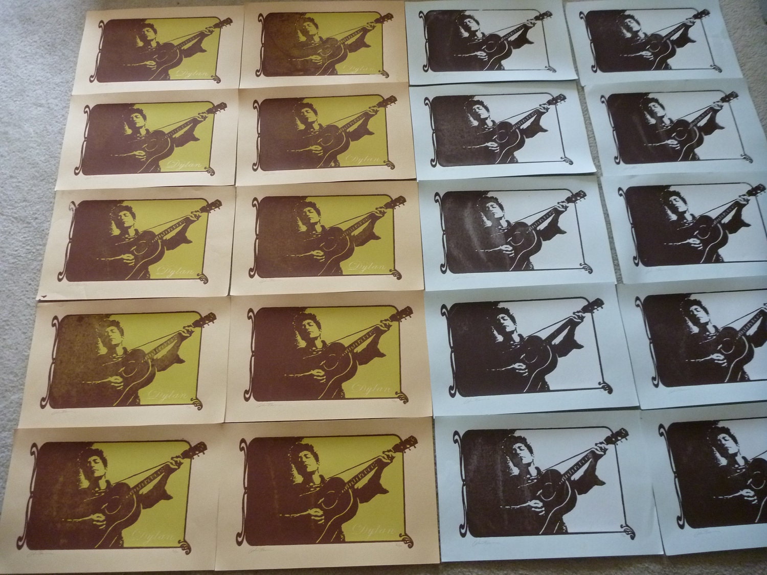 Young Bob Dylan 2-color Screenprint