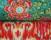 Amy Butler Kasbah in Persimmon and Heirloom in Jade Set - Fat Quarter of Each (half yard total)