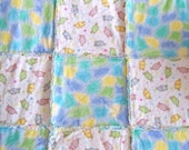 Baby Shaggy Rag Quilt - Counting Sheep Theme