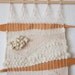 White texture - wool, cotton and leather woven art