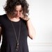 Bullet & Suede Nebula Necklace Black Bronze