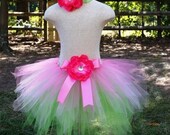 Dazzling Garden Fairy Princess/Tinkerbell Tutu in Hot Pink Layered for your little Blossom Headband Included  Sizes NB-6 Ships in 2-4 days