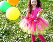 Fiesta Time Tutu with headband Layered with beautiful colors Sizes Newborn to 6 Ships in 2-3 DAYS