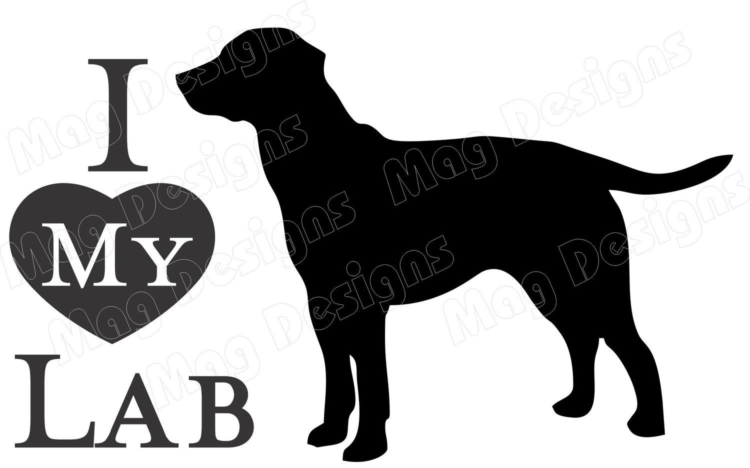LAB Vinyl Dog Decal Silhouette on Etsy