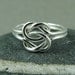 Silver Double Love Knot Ring / Infinity Knot Ring / Mother Daughter Ring / Best Friends Ring / Sisters Ring