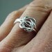 Silver Double Love Knot Ring / Infinity Knot Ring / Mother Daughter Ring / Best Friends Ring / Sisters Ring