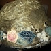 Antique Metallic Lace Hat with Antique French Ribbonwork Flowers with velvet and Lame