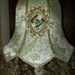 Antique Lampshade Bell Shaped Metallic net lace emrbroidered tulle ribbonwork applique