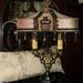 Handmade Antique Beaded Lampshade 1920s metallic lace, Victorian, Gothic Candleabra Lamp