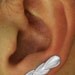 Stud Earrings Sterling Silver Jewelry Feather Design