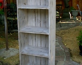 Wooden Shelf - Rustic - Shabby Furniture - Storage Shelves - Solid Wood Linen Cabinet - Bookshelf