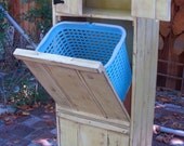 Wooden Furniture - Handmade - Laundry Hamper - Trash Bin Recycling - Eco Chic - Storage Solution