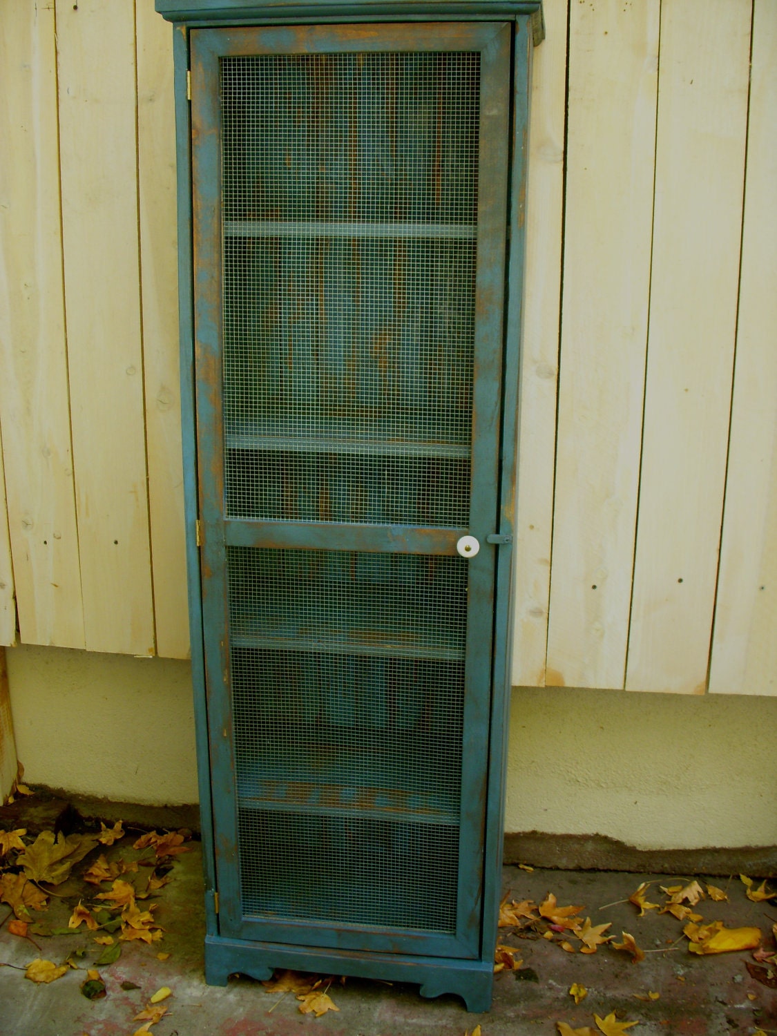 Shabby Furniture, Pie Safe - Cabinet - Storage - Shelf - Wood - Wooden