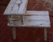 Shabby Table - Furniture - Cottage Chic Vintage - Upcycled Recycled Ecofriendly 60's 70's