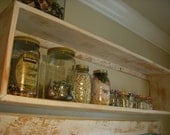 Wood Shelf - Craft - Art Supply Storage - Sewing Room Organizing