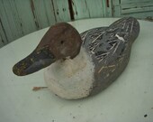 Wooden Duck Decoy - Antique - Folk Art - Hand Carved - Wood - Bird