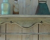 Wood Shelf - Shabby - Distressed Furniture - Chic - Cottage Furniture - Towel Bar - Ready to Ship