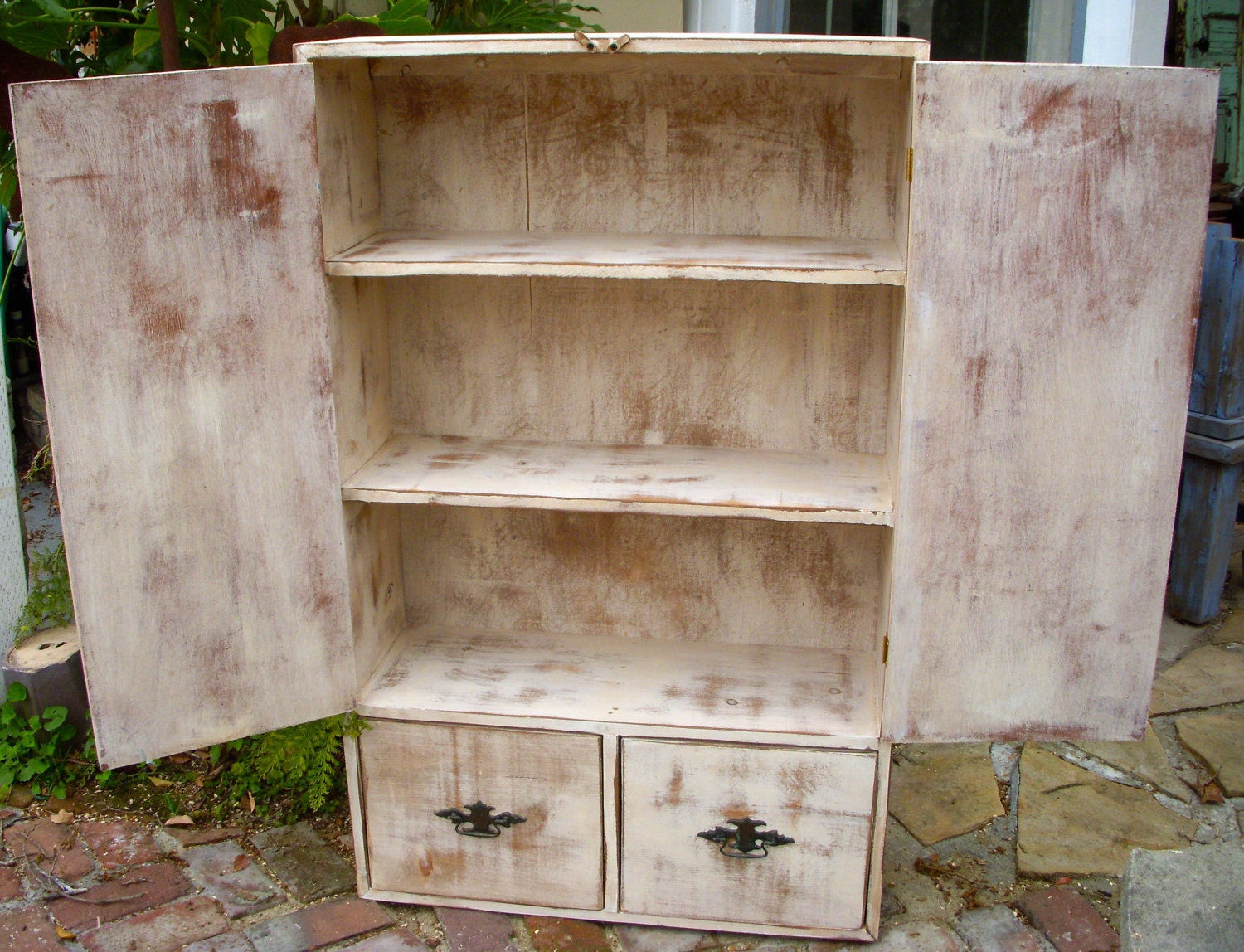 Handmade Furniture - Oak Tree Cabinet - Storage Shelves, Shabby Elegance, French Country