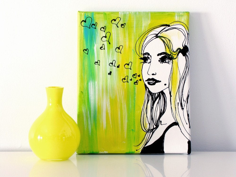 Christina - Original Acrylic Painting, 8x10