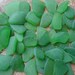 Genuine Beach Sea Glass Surf Tumbled Emerald Green Kelly rare Seaglass Huge 50 pcs A01