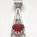 Sea Glass Jewelry -  Sterling Extremely Rare Red English Sea Glass Pendant