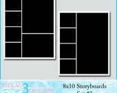 8x10 Storyboard Collage Template Set No. 3 Instant Download