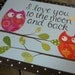 love you to the moon, posh large damask owl, hand painted 16x20 stretched canvas
